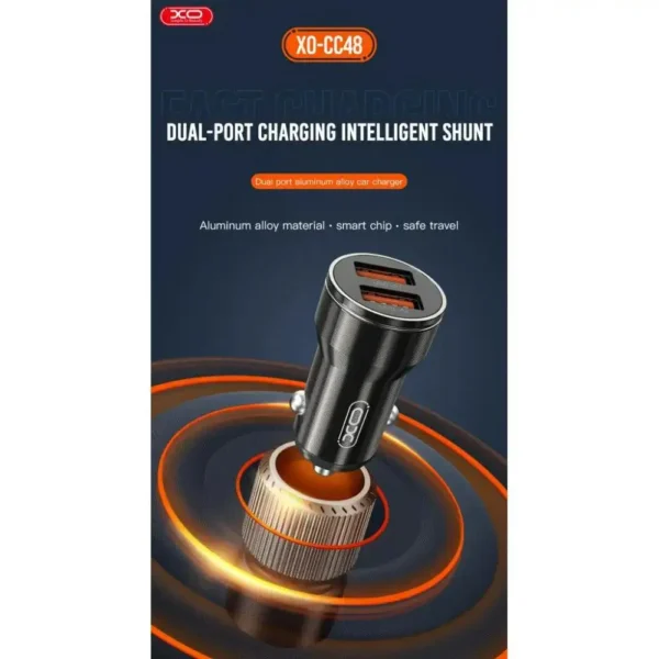 ⁦XO CC48 Chargeur de voiture double USB⁩ - الصورة ⁦3⁩