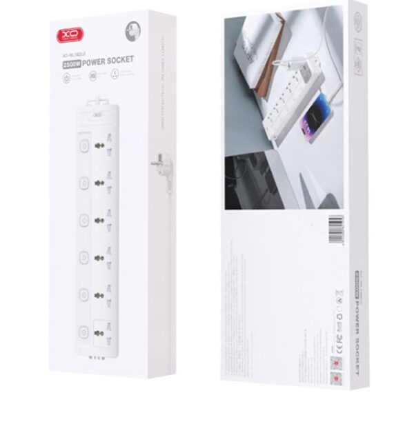 XO-WL18 (EU) Multiprise 6 Prises AC avec Interrupteurs Individuels